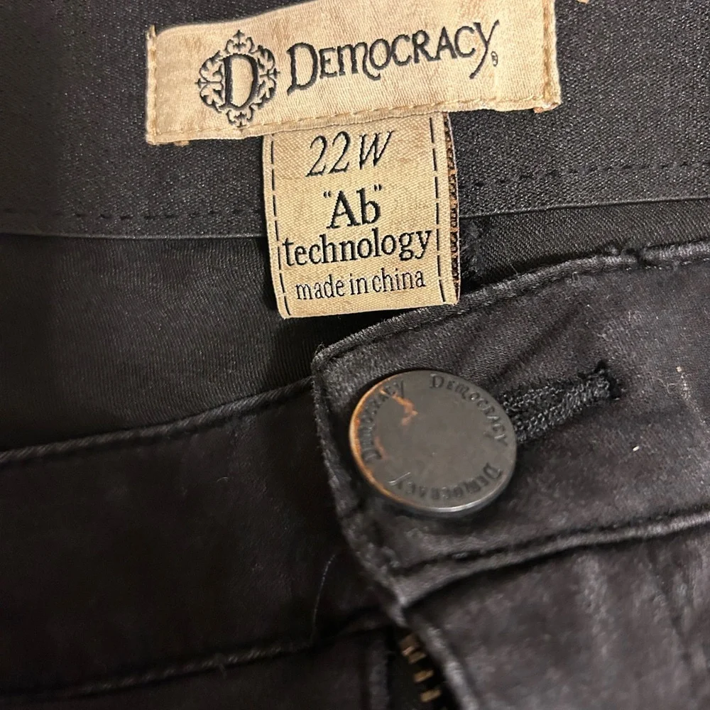 Democracy Black Denim Jeans Plus size 22W 2X - Picture 2 of 3